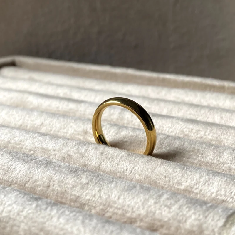 24k gold plated band ring