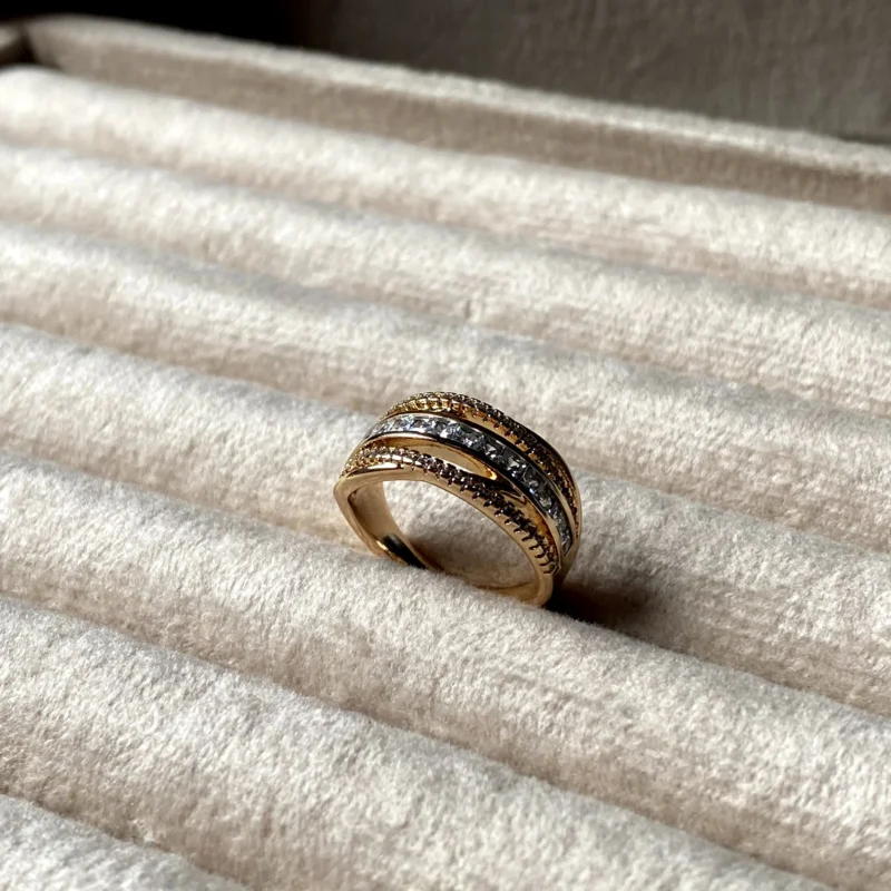 Gold plated gold ring