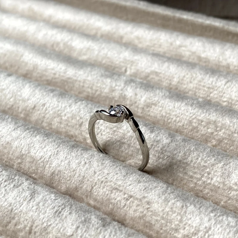 Platinum plated silver ring