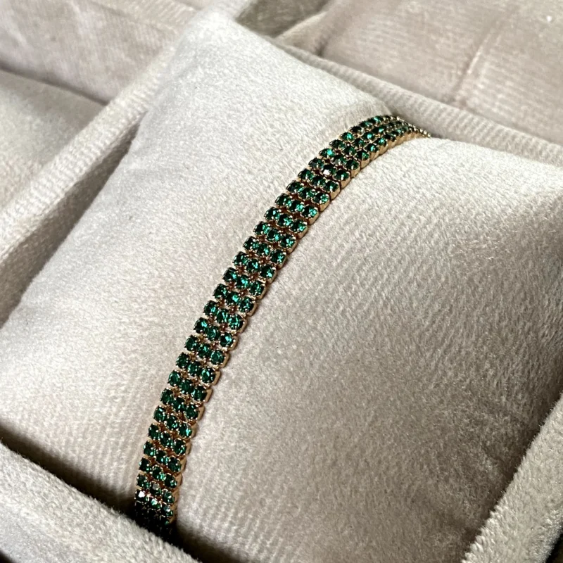 green tennis bracelet