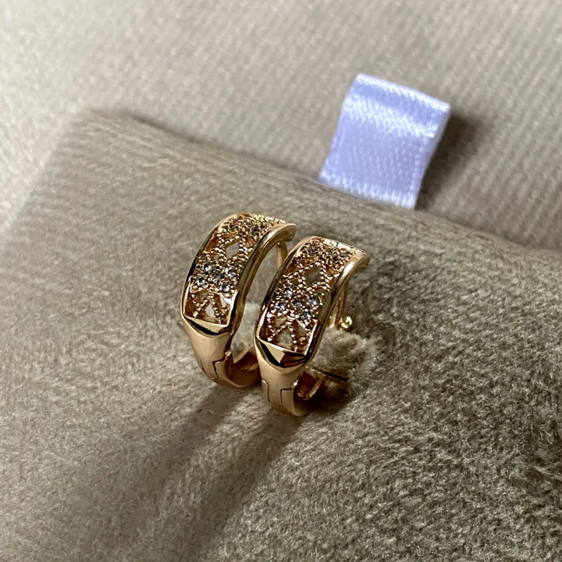 gold plated drop earrings