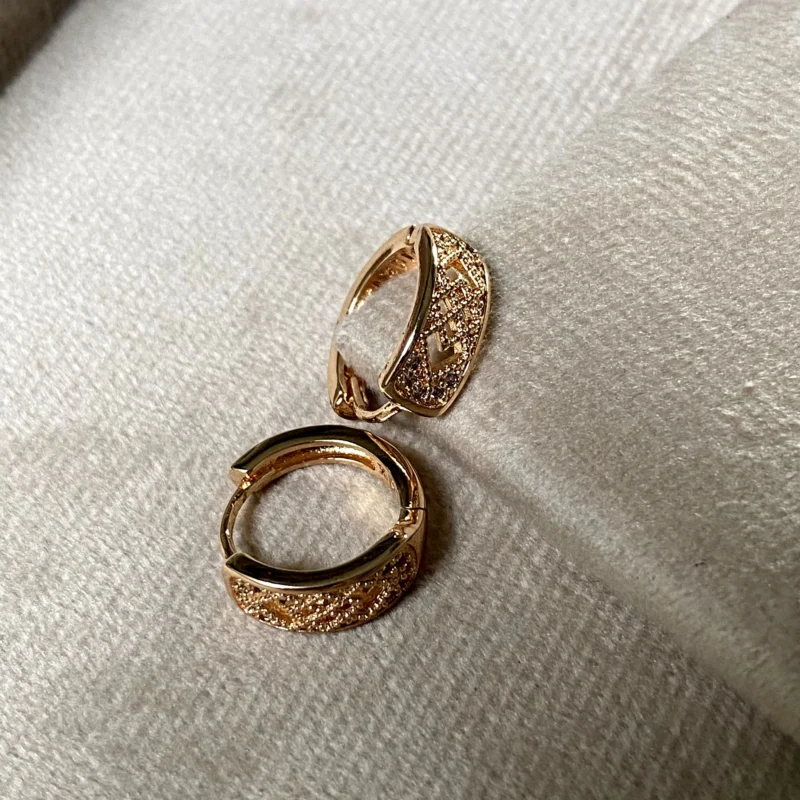 gold plated statement earrings