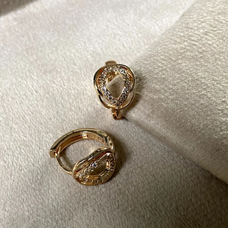 gold plated minimal earrings