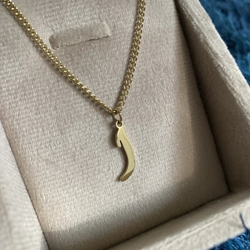 gold plated initial necklace