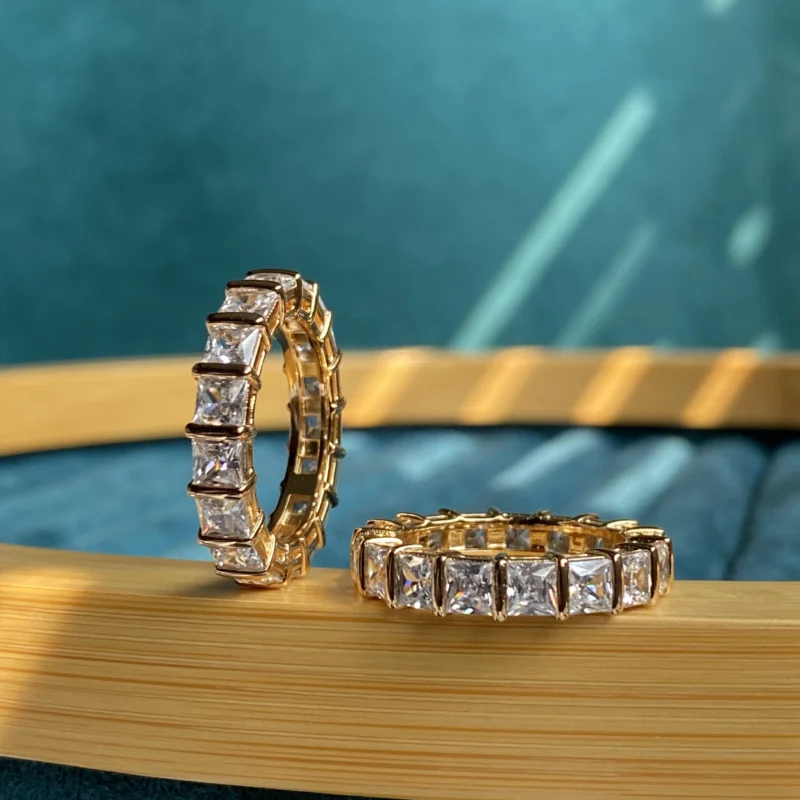 Gold plated eternity gold ring