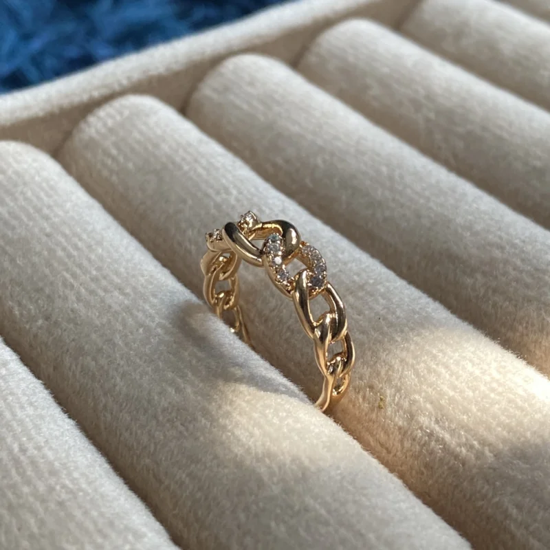 gold plated adjustable gold ring