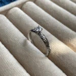 Platinum plated silver ring
