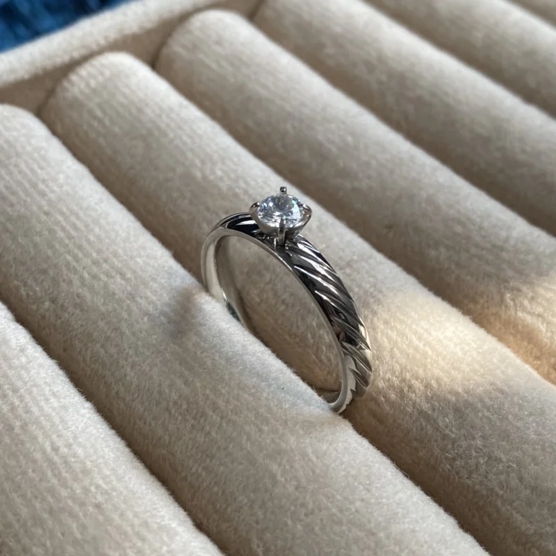 Platinum plated silver ring